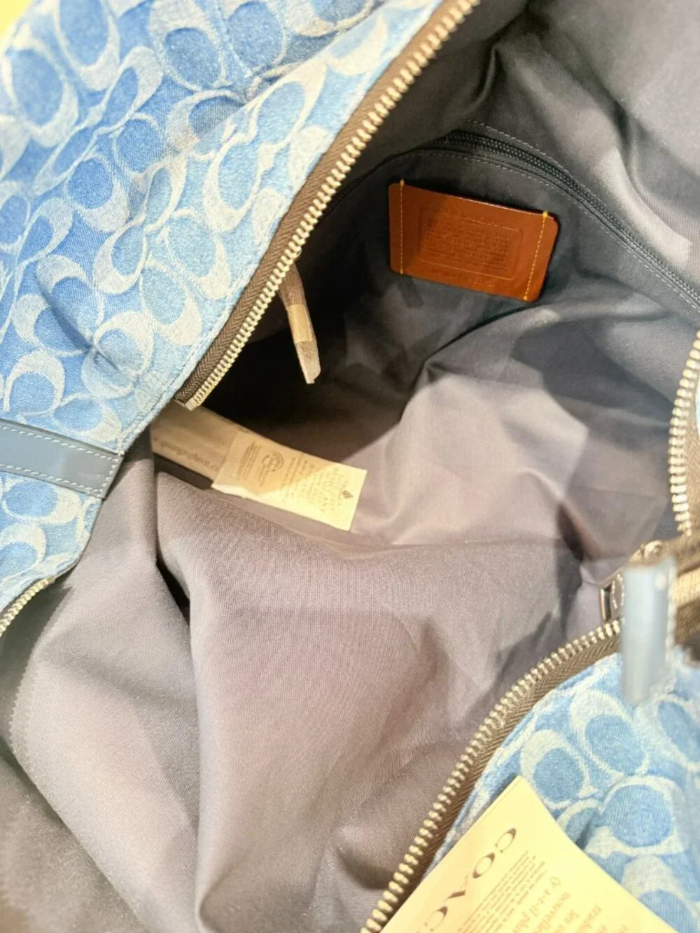 coach Small Tour Tote Bag In Signature Denim cdf24